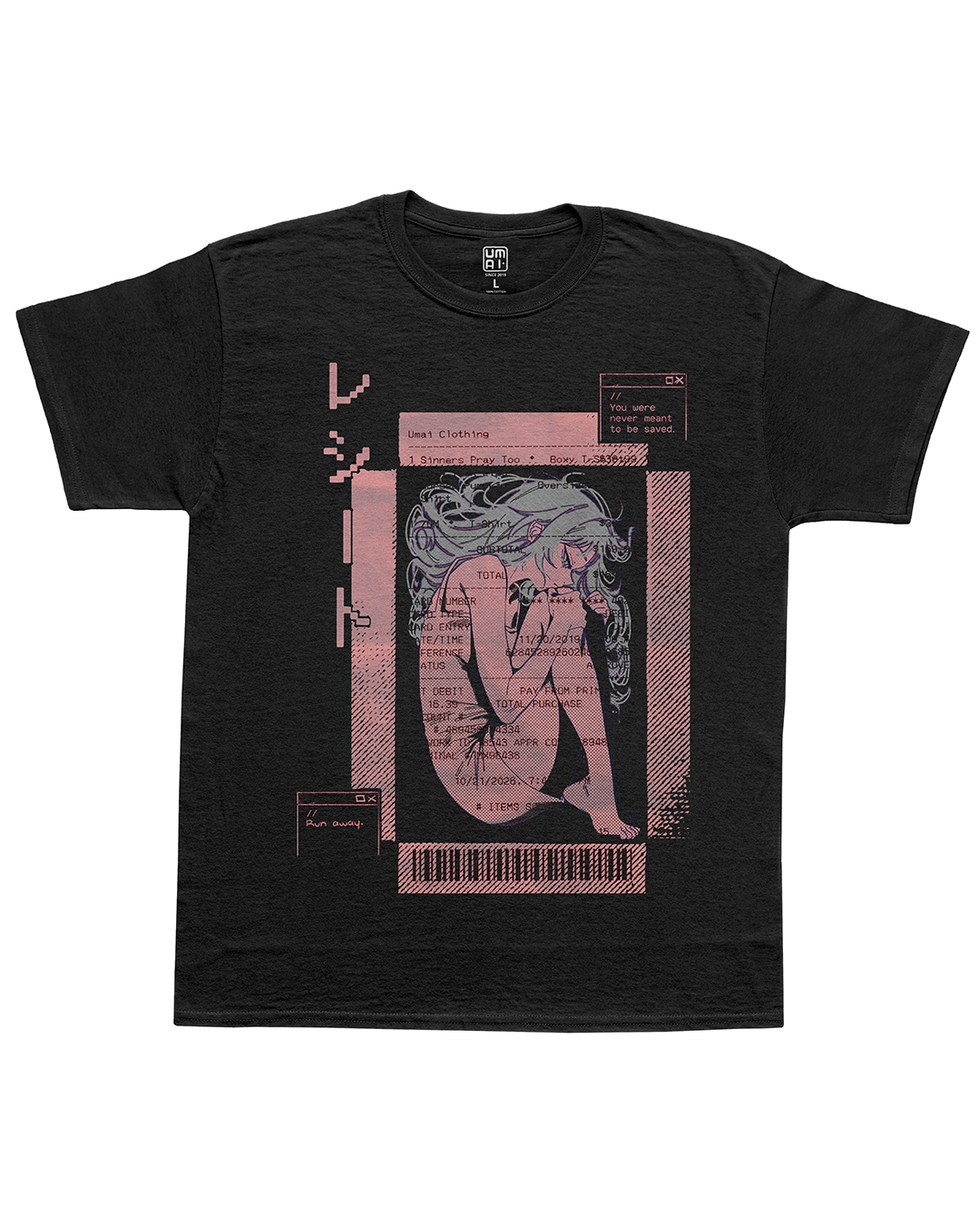 RECEIPT T-Shirt, black, front
