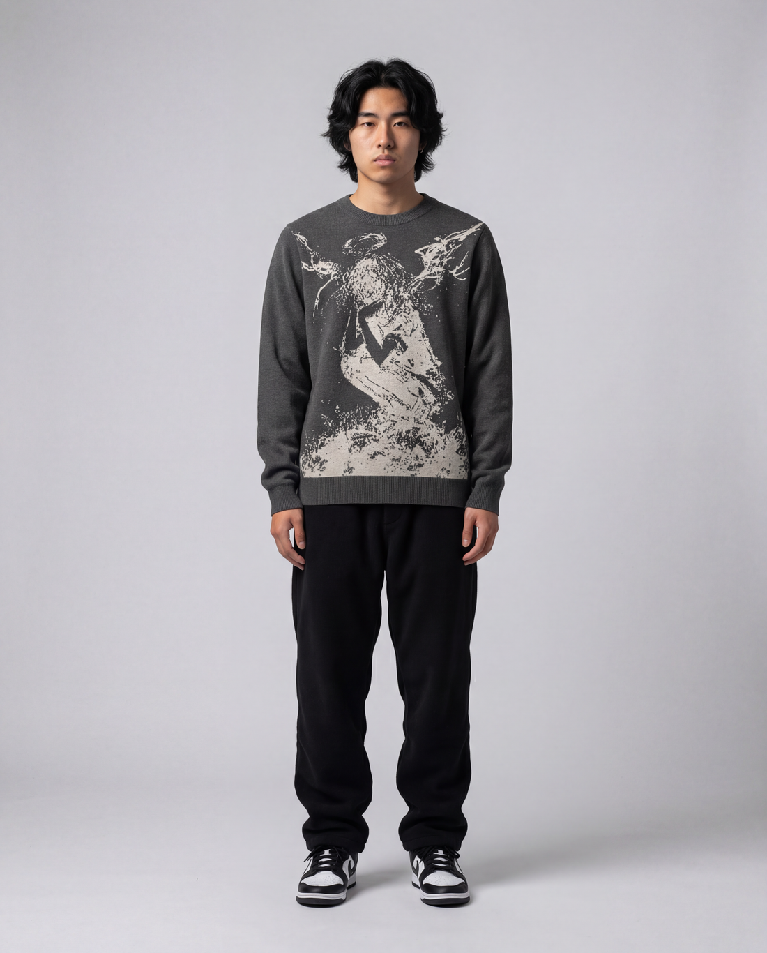 ANGEL_TWO • Knitted Crewneck Sweater