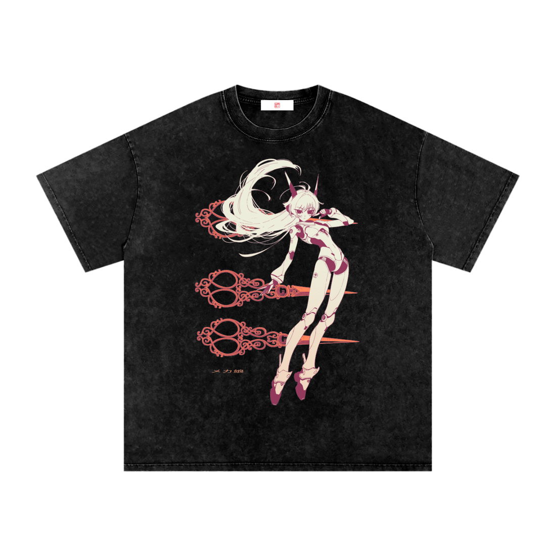 Mecha-Needle • Snow Washed Oversized T-Shirt