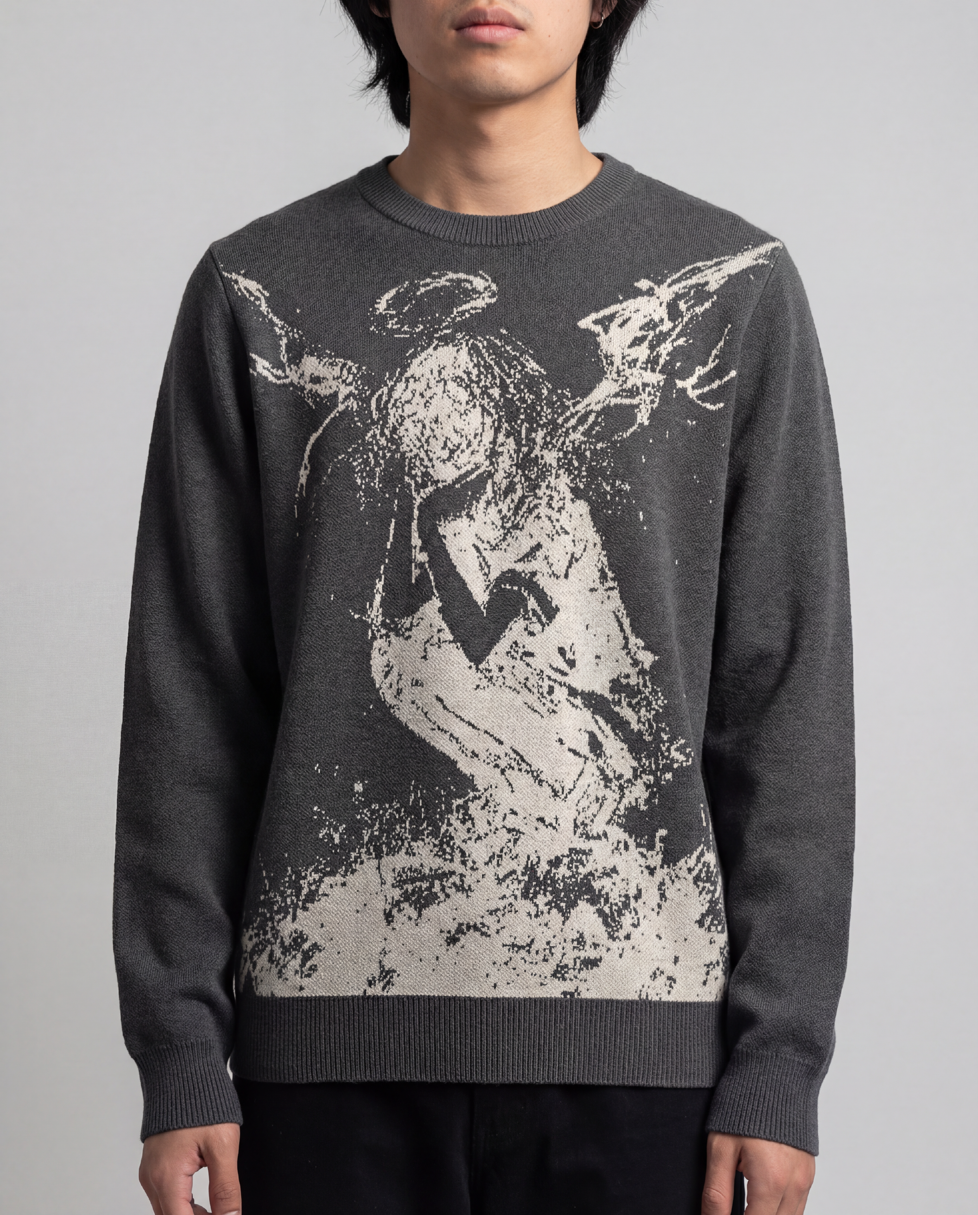 ANGEL_TWO • Knitted Crewneck Sweater