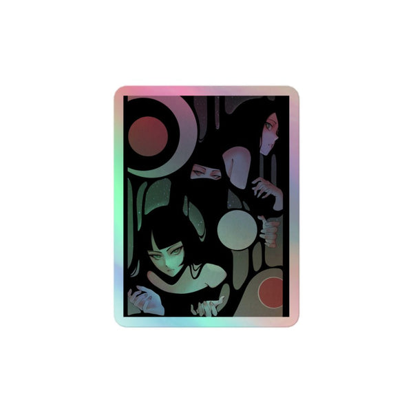 Three Moons (3"x3") • Premium Holographic Sicker