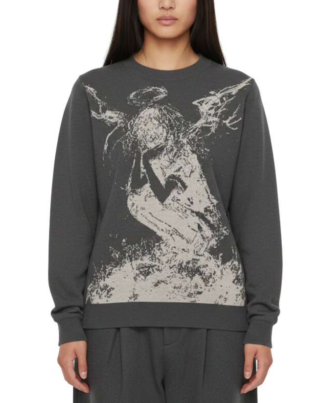 ANGEL_TWO • Knitted Crewneck Sweater