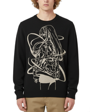 Orbiter - Gebreide Crewneck Sweater (Zwart)