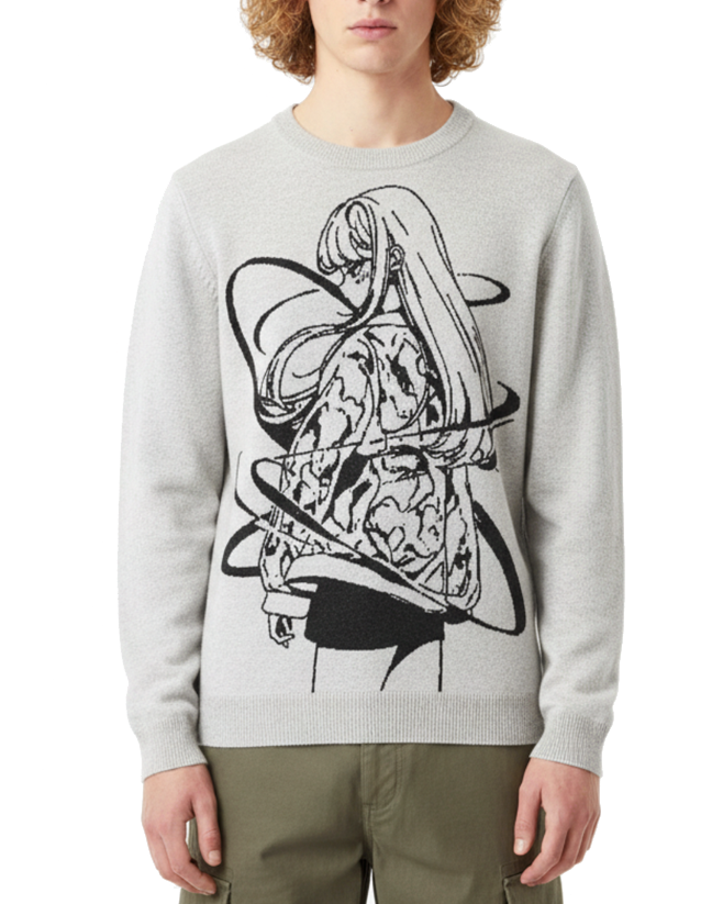 Orbiter • Knitted Crewneck Sweater (Sand)