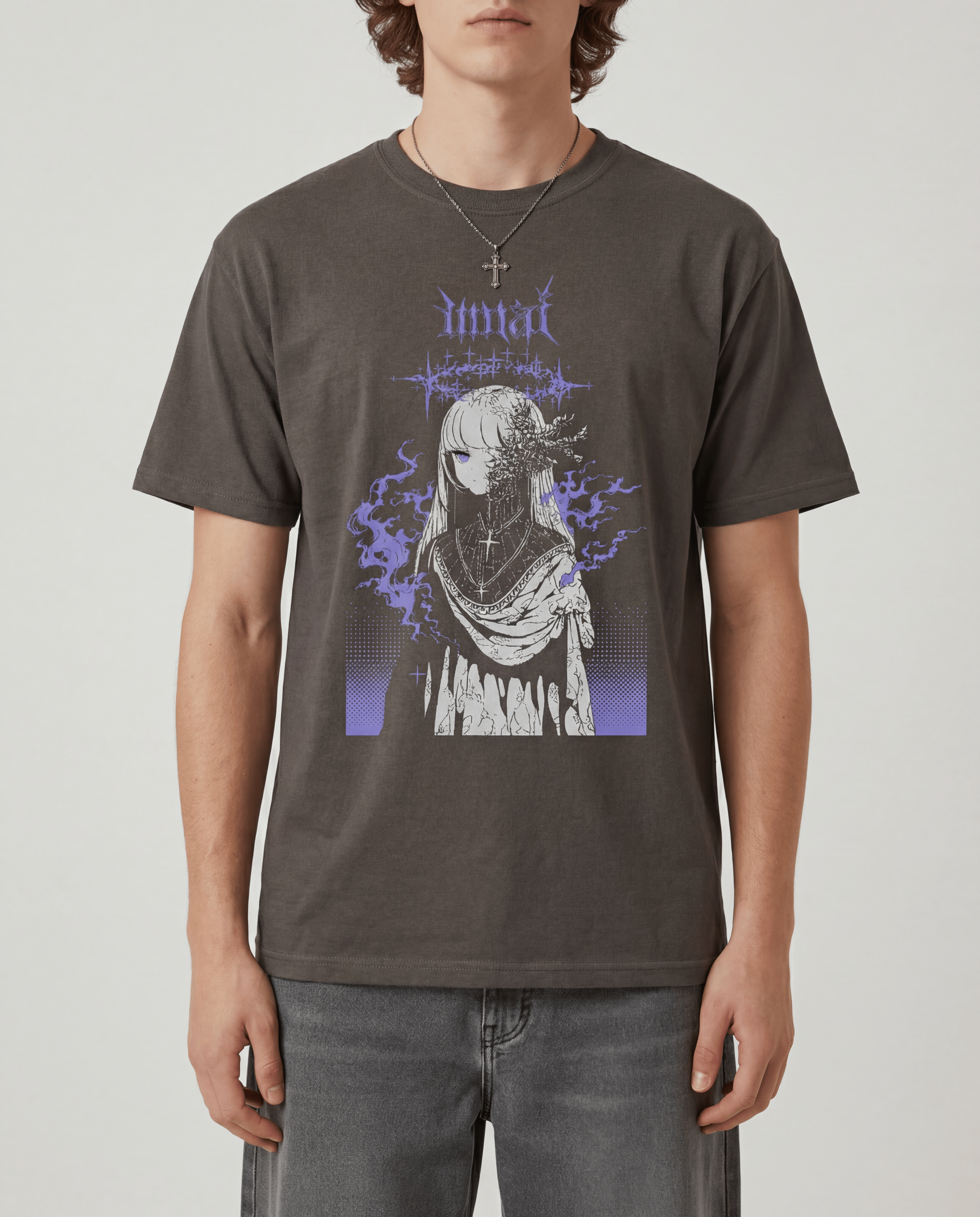wearing_gildan_5000_heavy_weight_t-shirt._Model_is_baggy_dark_grey_jeans._Model_is_wearing_a_small_metal_cross_necklace_image_should_be_in_the_same_style_as_the_reference_image._half.png